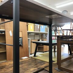 ★リユースのサカイ春日部店★KJ11304 ニトリ 折り畳みテーブル ブラウン H73×W77×D38 クリーニング済みの画像