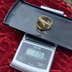 K24 ツバルホース　コイン付　リング　11.5g 24号の画像