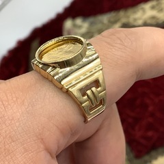K24 ツバルホース　コイン付　リング　11.5g 24号の画像