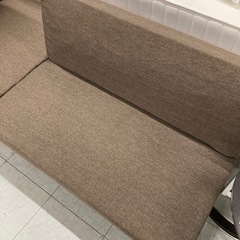 オットマン付きリクライニング2pソファーの画像