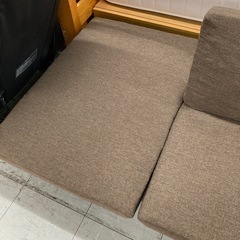 オットマン付きリクライニング2pソファーの画像