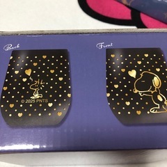 スヌーピーグラス　ゴールドの画像