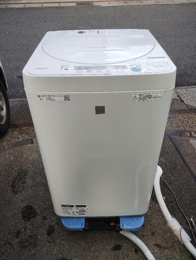 ★美品中古★SHARP 4.5kg洗濯機【ES-G4E3-KW】 中古 4.5kg 全自動洗濯機 シャープ 送風乾燥機能 ES-G4E3-KP
