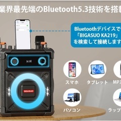 カラオケ　ワイヤレスマイクスピーカーセットの画像