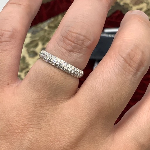 K18 パヴェダイヤリング　4.8g 約13号　0.6ct