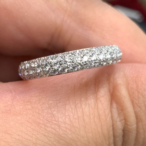 K18 パヴェダイヤリング　4.8g 約13号　0.6ct