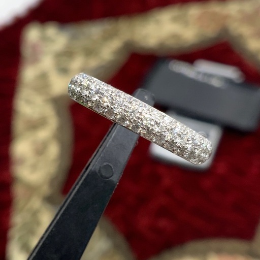 K18 パヴェダイヤリング　4.8g 約13号　0.6ct