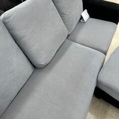 ★リユースのサカイ高崎店★TJ12521  3人掛けソファー 黒グレー H70×D75×W177 クリーニング済みの画像