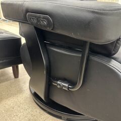 ★リユースのサカイ高崎店★TJ12524  リクライニングソファー 黒 H102×D80×W75 クリーニング済みの画像