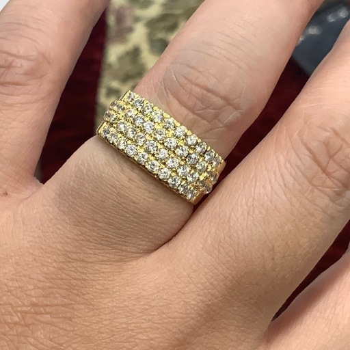 K18 パヴェダイヤリング　1.2ct 7.5g 約13.5号