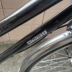 リサイクルショップどりーむ荒田店　No441　超美品！　自転車　シティサイクル　27インチ　アサヒ　TRADLINE　ギア6段変速　LEDオートライト　鍵付き　定価４４０００円　新車に近い状態です♪　防犯登録抹消済み　の画像