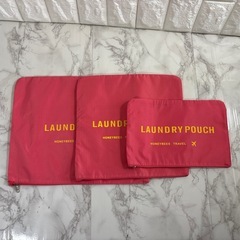 【新品未使用品】旅行収納ポーチ6点セット　ピンク【トラベルポーチ】の画像