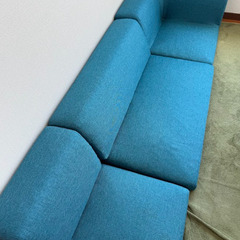 🌈お部屋が一気にオシャレに！【日本製✨セルタン ローソファ3点セット】高反発でふかふか🛋カバー洗濯OK／ブルーで爽やか空間に💙の画像