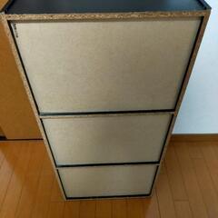 黒　ブラック　本棚　収納棚　カラーボックス 3段　縦約80センチ横約40センチ幅約30センチの画像
