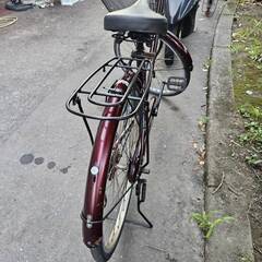 リサイクルショップどりーむ天保山店　No390　自転車　シティサイクル　24インチ　ワインレッド　エコチャリNo21955Uの画像