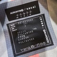 Sacai (サカイ) ×Acronym BOMBER JACKET ×アクロニウム ボンバージャケット カーキ MA-1 フライトブルゾンの画像