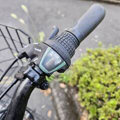 リサイクルショップどりーむ天保山店　No392　自転車　シティサイクル　27インチ　ブラック　エコチャリNo21883Uの画像