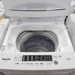 リサイクルショップどりーむ天保山店　No3945　洗濯機　ハイセンス　2021年製　容量4.5㎏　1人暮らしに最適なサイズです♪の画像