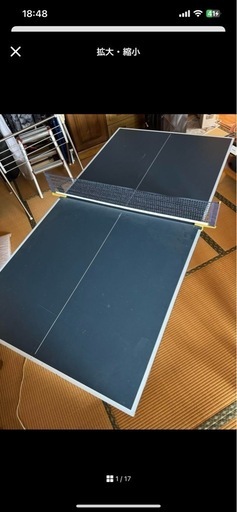 卓球台 コンパクトサイズ(移動キャスター付)　引取可能な方(IGNIO)