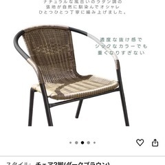 ガーデンチェア2脚の画像