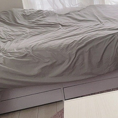セミダブルベッドフレーム_収納付きの画像