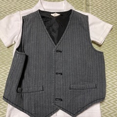男の子式服ポロシャツスーツベスト110の画像