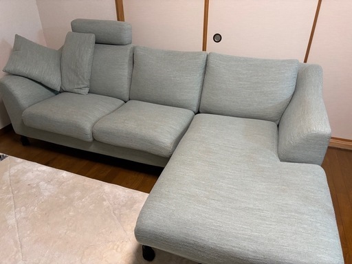 ニトリ　布張りカウチソファNポケットBS15LC Nシールド　YGR