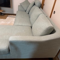 ニトリ　布張りカウチソファNポケットBS15LC Nシールド　YGRの画像