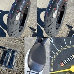 ⭐️AF62.Dio低燃費 4ストモデル⭐️前後タイヤ・バッテリー・シート新品交換⭐️50cc原付スクーター⭐️の画像