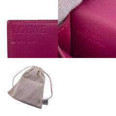 ロエベ LOEWE カードケース アナグラム リネン 名刺入れ ピンクの画像