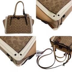 コーチ COACH ハンドバッグ シグネチャー 2way ショルダーバッグ 38846 ベージュの画像
