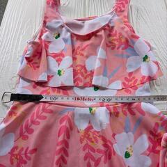 花柄 フリル 水着 2点セット 100cmの画像
