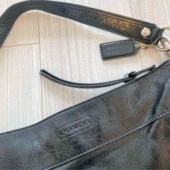 【美品】COACH コーチ 黒 ブラック ショルダー ハンドバッグの画像