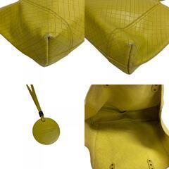 ボッテガヴェネタ BOTTEGAVENETA トートバッグ イントレッチオミラージュ ハンド ショルダーバッグ 蝶チャーム イエロー系の画像