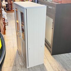 ニトリ キャビネット 食器棚 白 ホワイト 横幅60cm 奥行29cm 高さ90cm 棚板可動式 ★買取帝国 志木店の画像