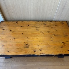 【和風 座卓 古民家風】幅150cm 木製ローテーブル 重厚感 高級感ありの画像