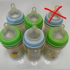 pigeon 哺乳瓶　5本乳首付き　母乳実感240mlの画像