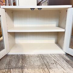 ニトリ キャビネット 2段 食器棚 白 ホワイト 横幅60cm 奥行29cm 高さ45cm 棚板可動式 ★買取帝国 志木店の画像