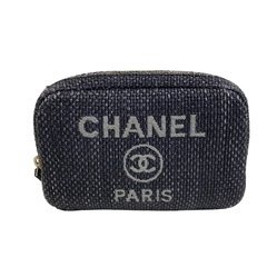 シャネル CHANEL ポーチ ココマーク ドーヴィル ネイビーの画像