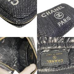 シャネル CHANEL ポーチ ココマーク ドーヴィル ネイビーの画像