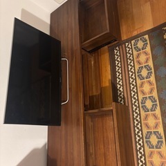 チーク無垢テレビボード 幅160cm 高級感あり 収納たっぷり 引き取り限定（大阪市）の画像