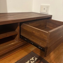 チーク無垢テレビボード 幅160cm 高級感あり 収納たっぷり 引き取り限定（大阪市）の画像