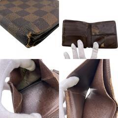 ルイヴィトン LOUIS VUITTON 二つ折り財布 ダミエ ポルトフォイユ マルコ N61675 ブラウンの画像