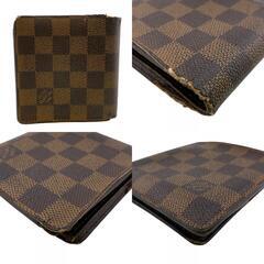 ルイヴィトン LOUIS VUITTON 二つ折り財布 ダミエ ポルトフォイユ マルコ N61675 ブラウンの画像