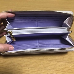Samantha Thavasa パープル 長財布 ファスナーの画像