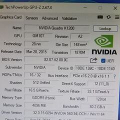 【動作確認済】Quadro K1200の画像