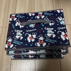 ディズニー　ミッキー　ミニー　収納ボックス　収納ケース　ネイビーの画像
