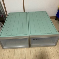 アルゴ ラージテナー（プラスチック引き出し）2個セット【片方前面割れあり／格安】の画像