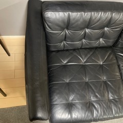 IKEA  ソファー　ブラック の画像