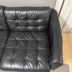 IKEA  ソファー　ブラック の画像